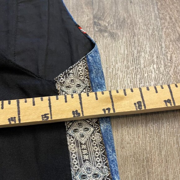 DD Designs Vintage Patchwork Striped Vest Size Small Retro Dapper - Picture 5 of 6